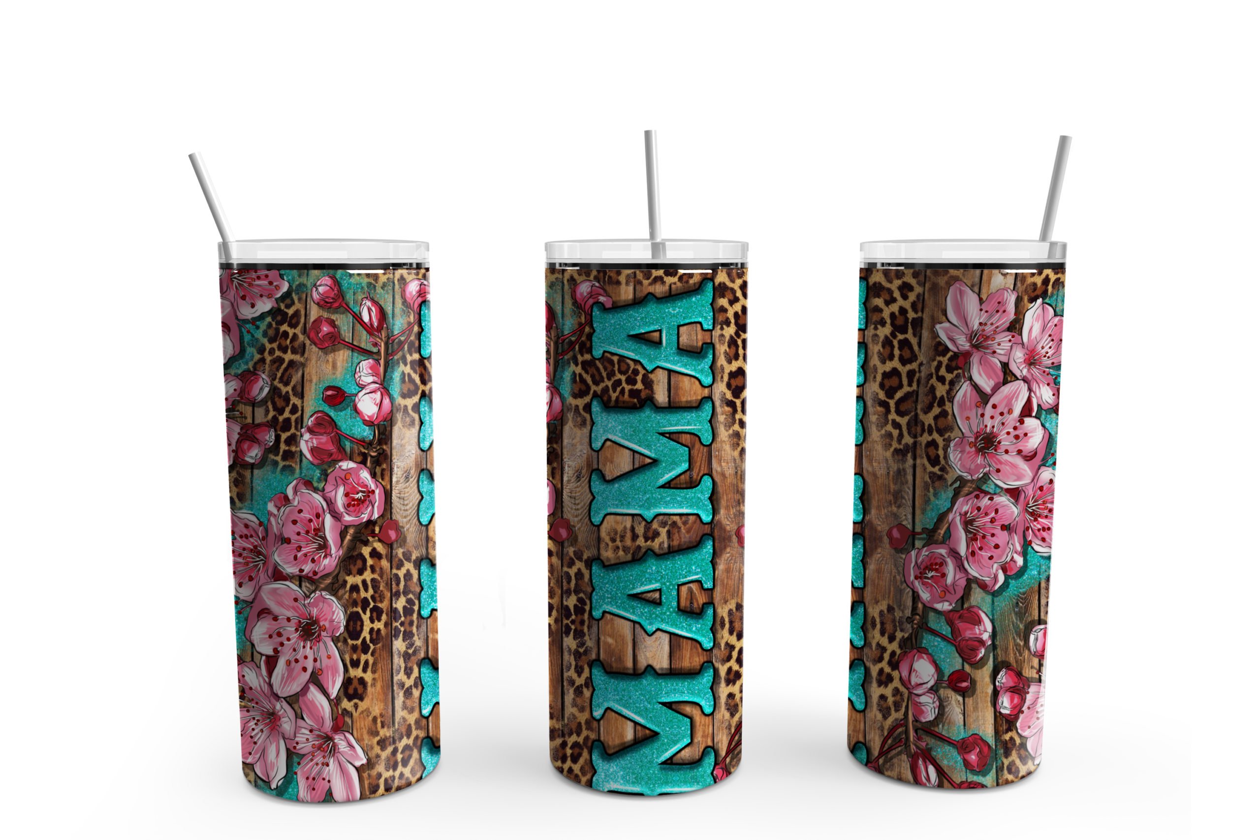 Cherry Blossom Mama Tumbler Mockup