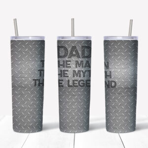Dad Myth Legend- Metal Diamond Tumbler Mockup