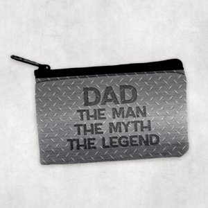 Dad The Man Metal Print Zipper Pouch Mockup