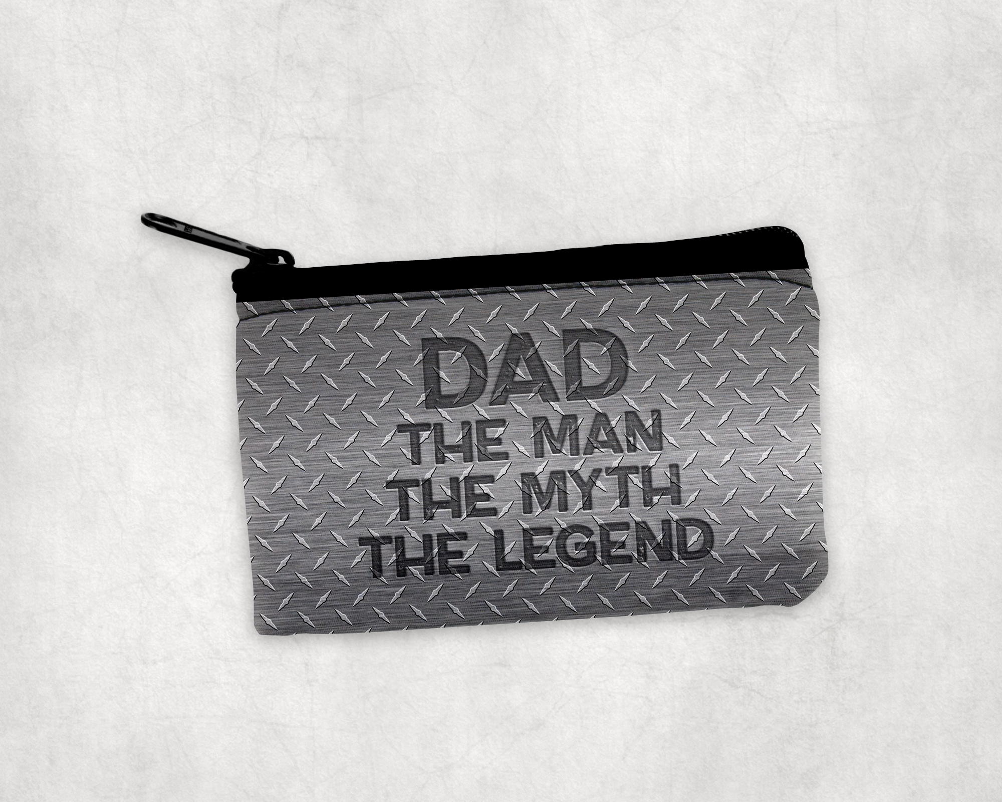 Dad The Man Metal Print Zipper Pouch Mockup
