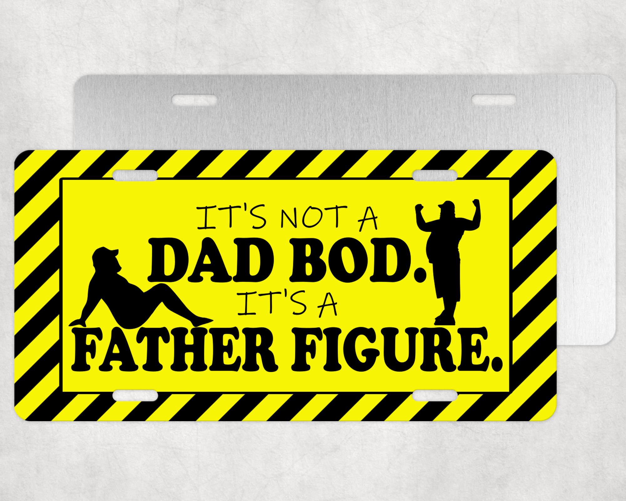 Father Figure License Plate Mockup
