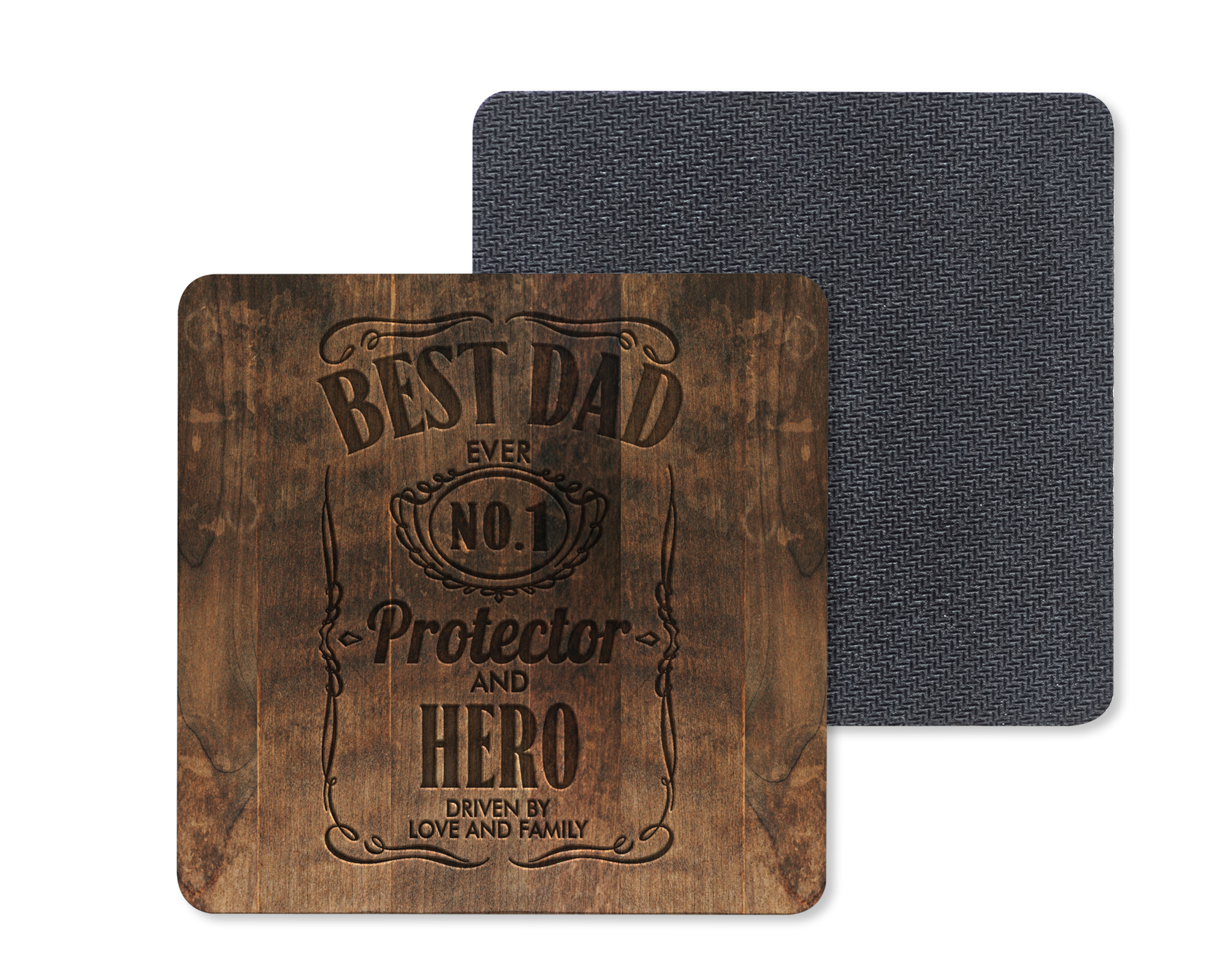 No.1 Best Dad Coasters Mockup