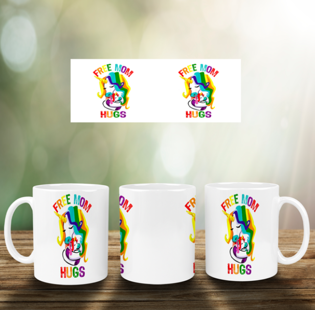 Free Mom Hugs Mug Mockup