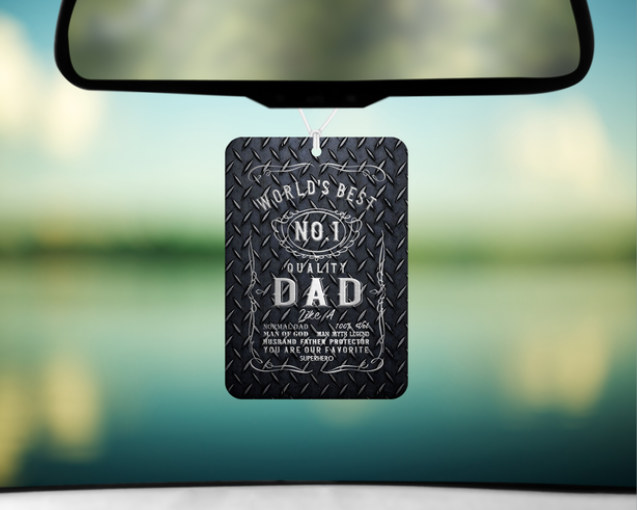World's Best Dad Air Freshener Mockup