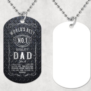 World's Best Dad Dog Tag Mockup