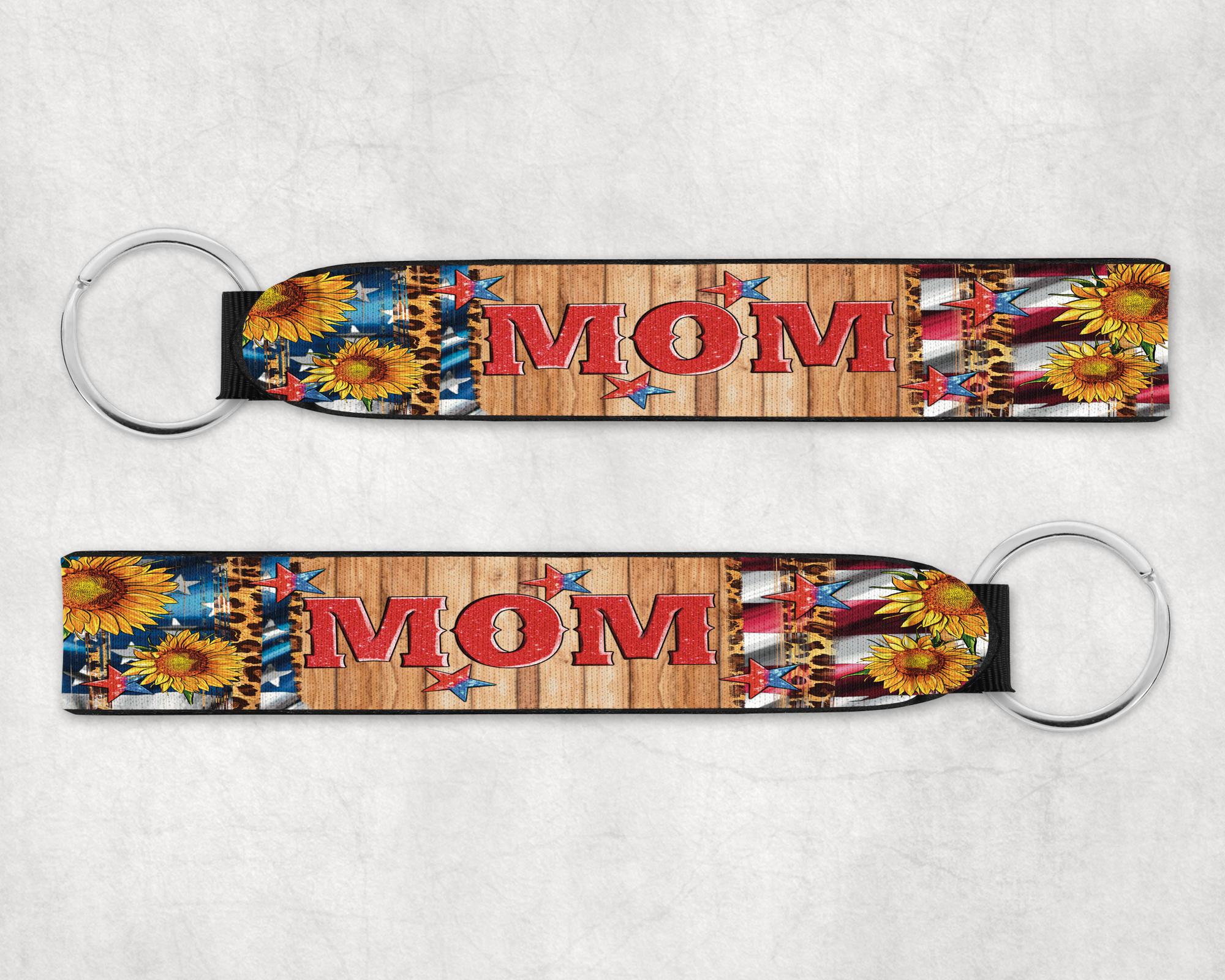 American Sunflower Mom Wristlet