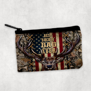 Best Buckin' Dad Zipper Pouch Mockup