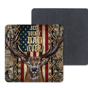 Best Buckin' Dad Ever Coasters Mockup