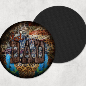 Best Dad Coasters Mockup