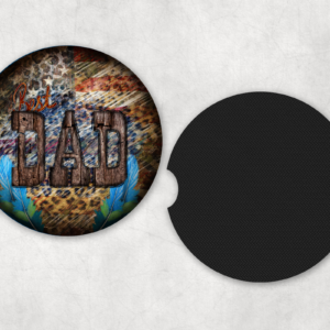 Best Dad Car Coasters Mockup