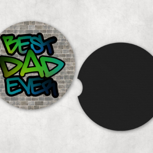 Best Dad Ever Brick Car Coasters Mockup