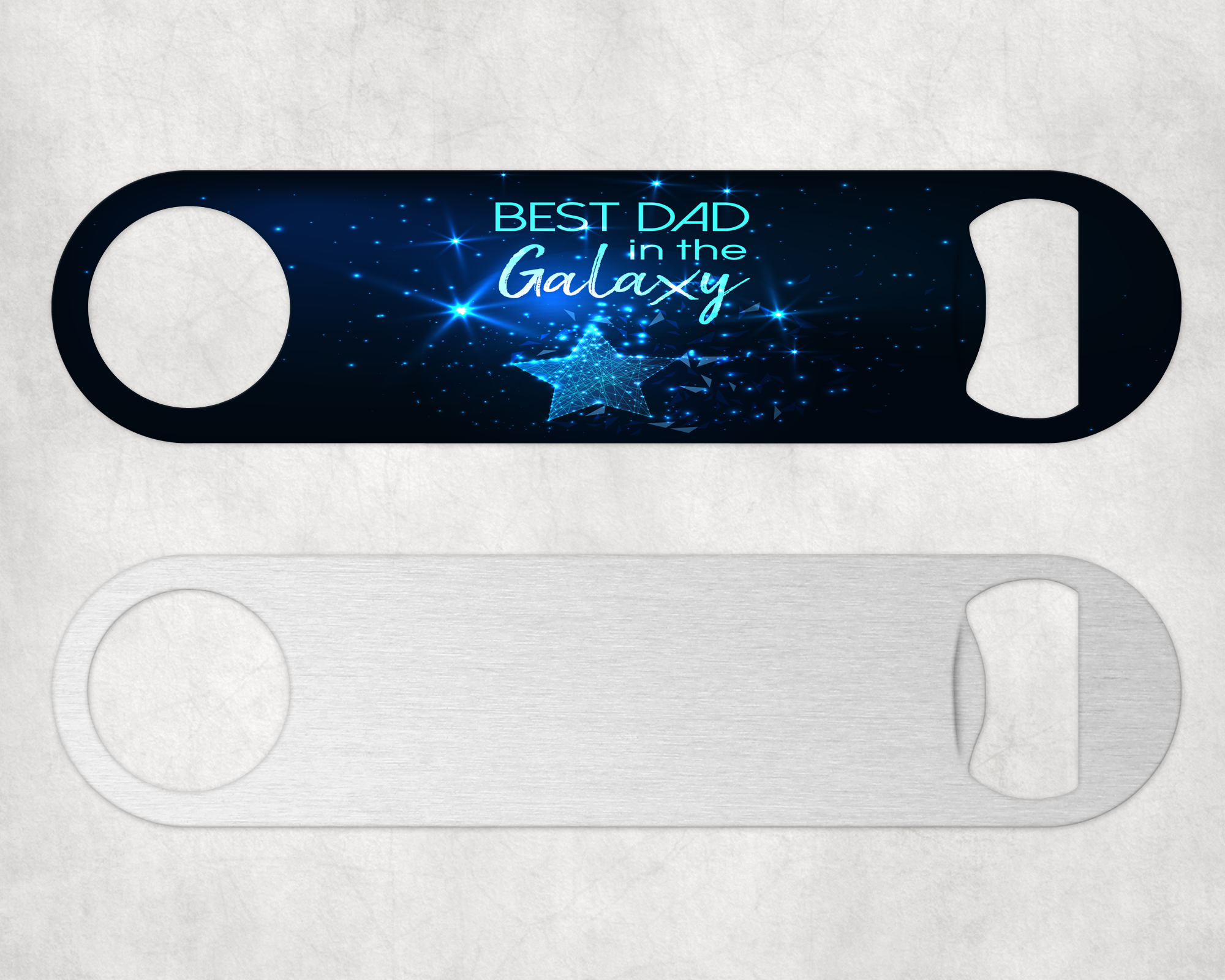 Best Dad In The Galaxy Bottle Opener Mockup