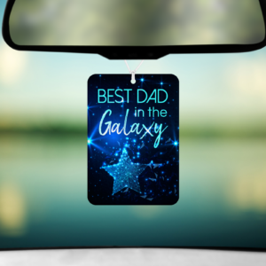 Best Dad In The Galaxy Air Freshener Mockup