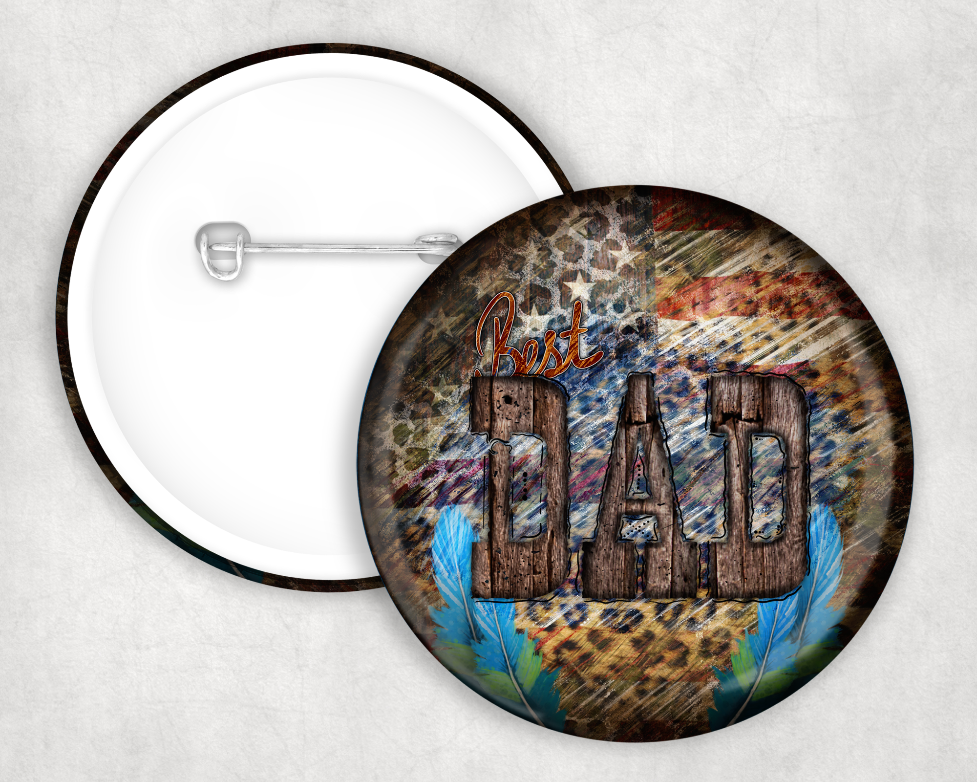 Best Dad Button Mockup