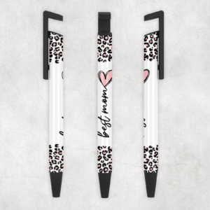Best Mom Pink Leopard Ballpoint Pen Mockup