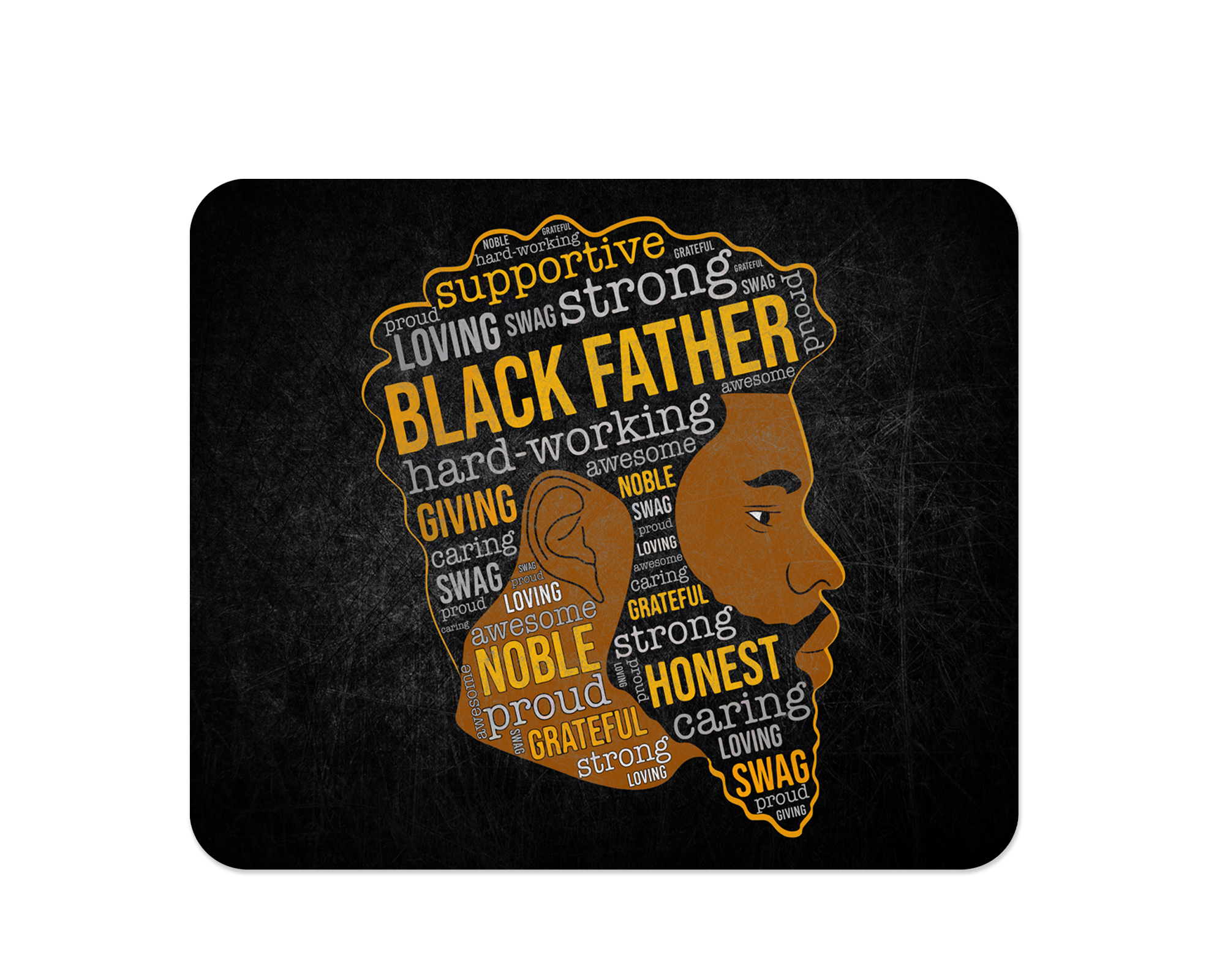 Black Father Mousepad Mockup