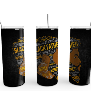 Strong Black Father Tumbler Mockup