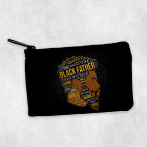 Black Strong Father Zipper Pouch Mockup