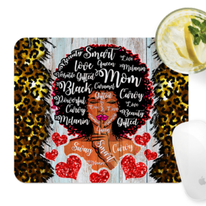 Beautiful Black Mom Mousepad Mockup