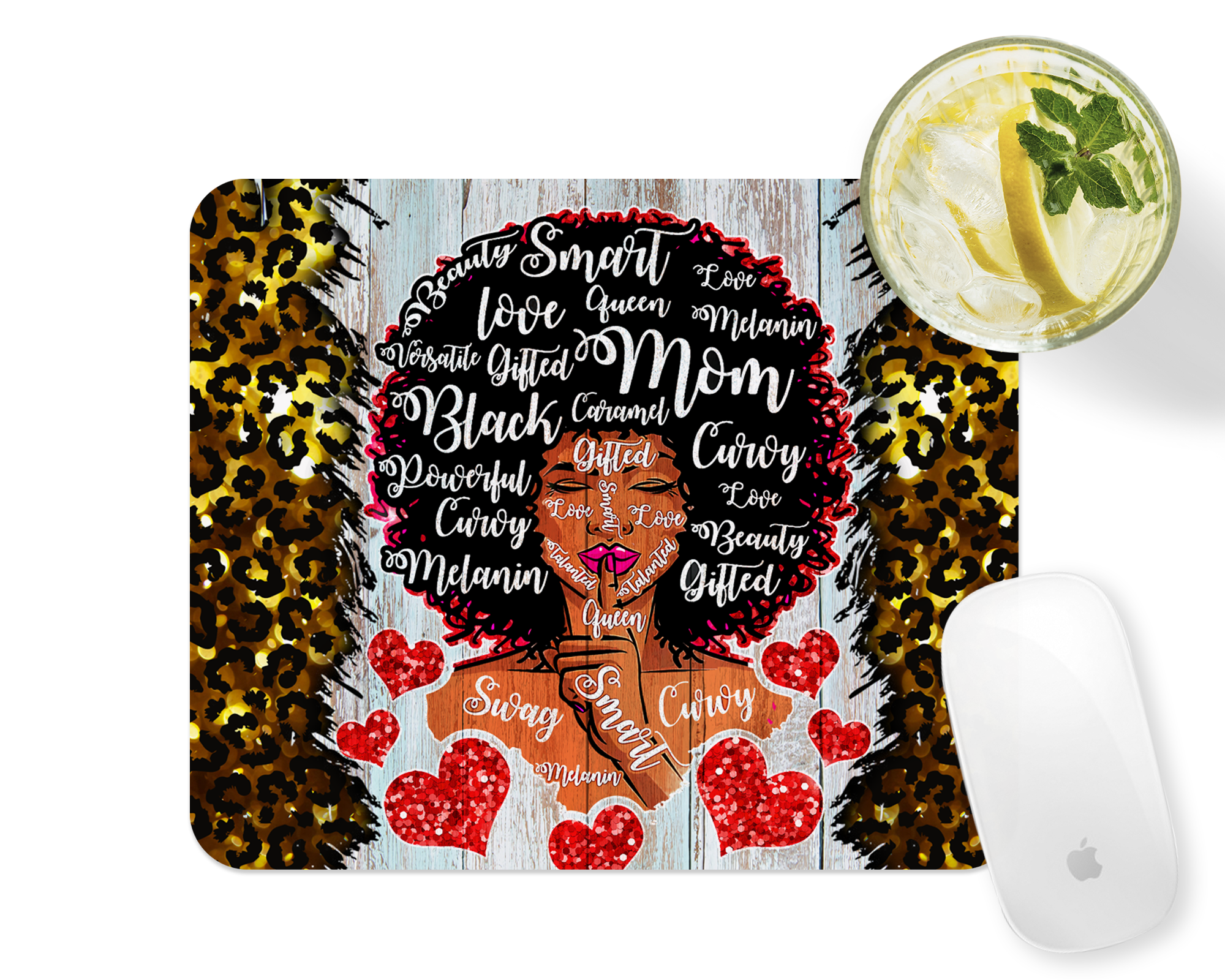 Beautiful Black Mom Mousepad Mockup
