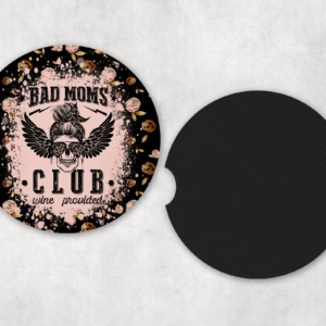 Bad Moms Club Car Coasters Mockup