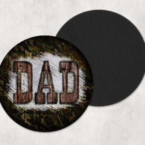 Camo Wood Dad Coasters Mockup