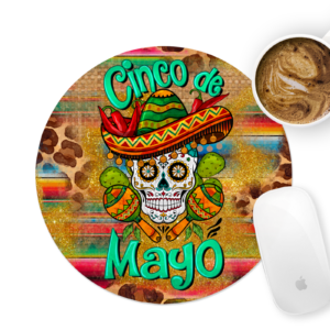 Cinco De Mayo Skull Mousepad Mockup