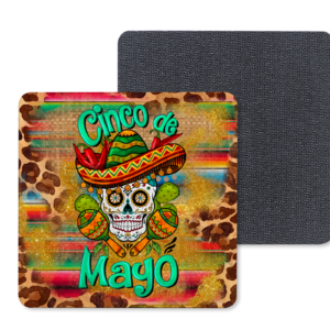 Cinco De Mayo Skull Coasters Mockup