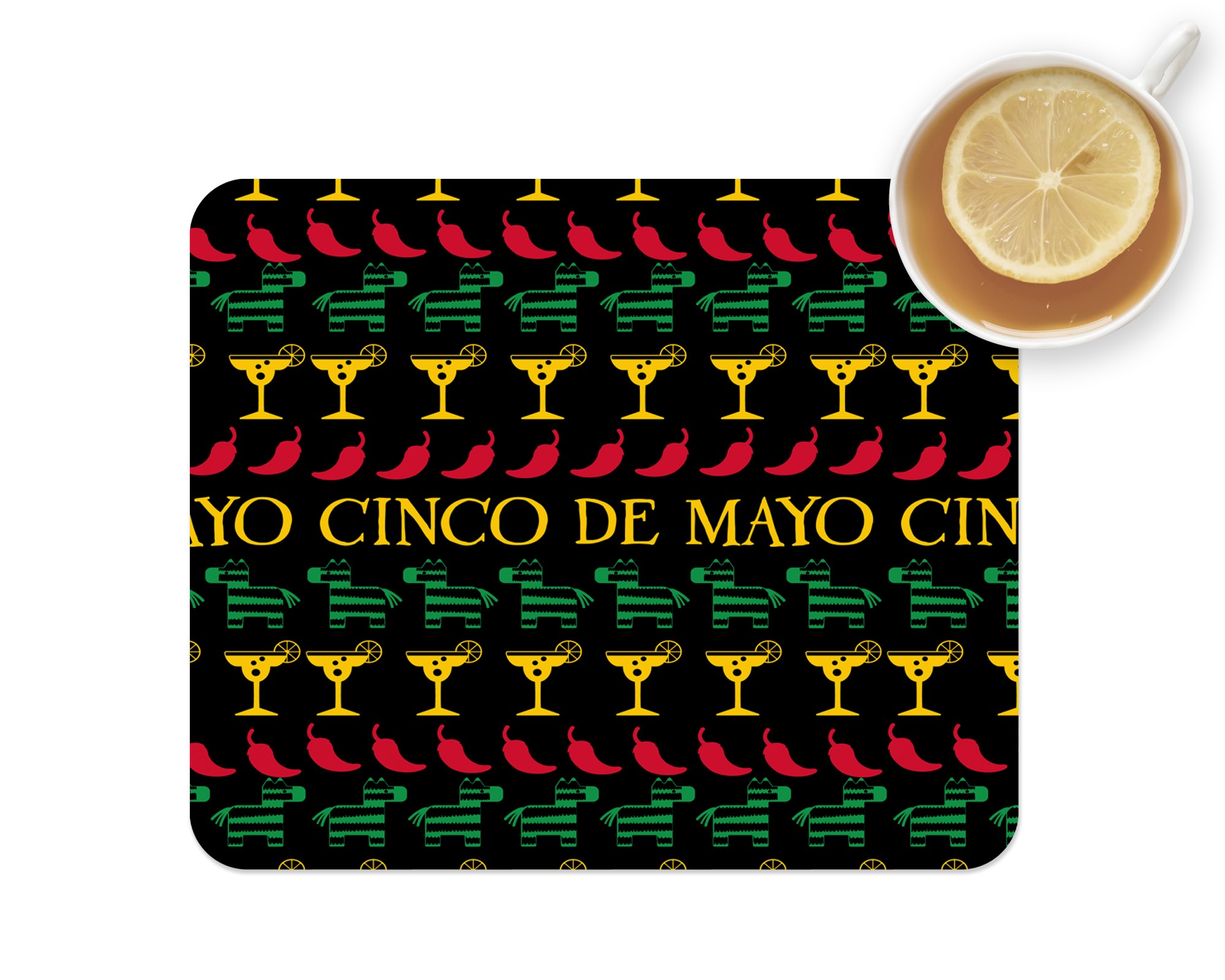 Cinco De Mayo Pattern Mousepad Mockup