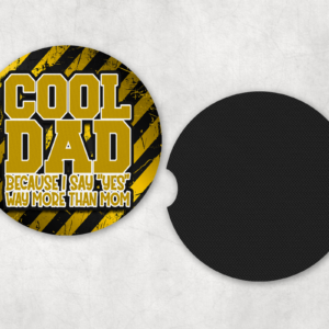 Cool Dad Car Coasters Mockup