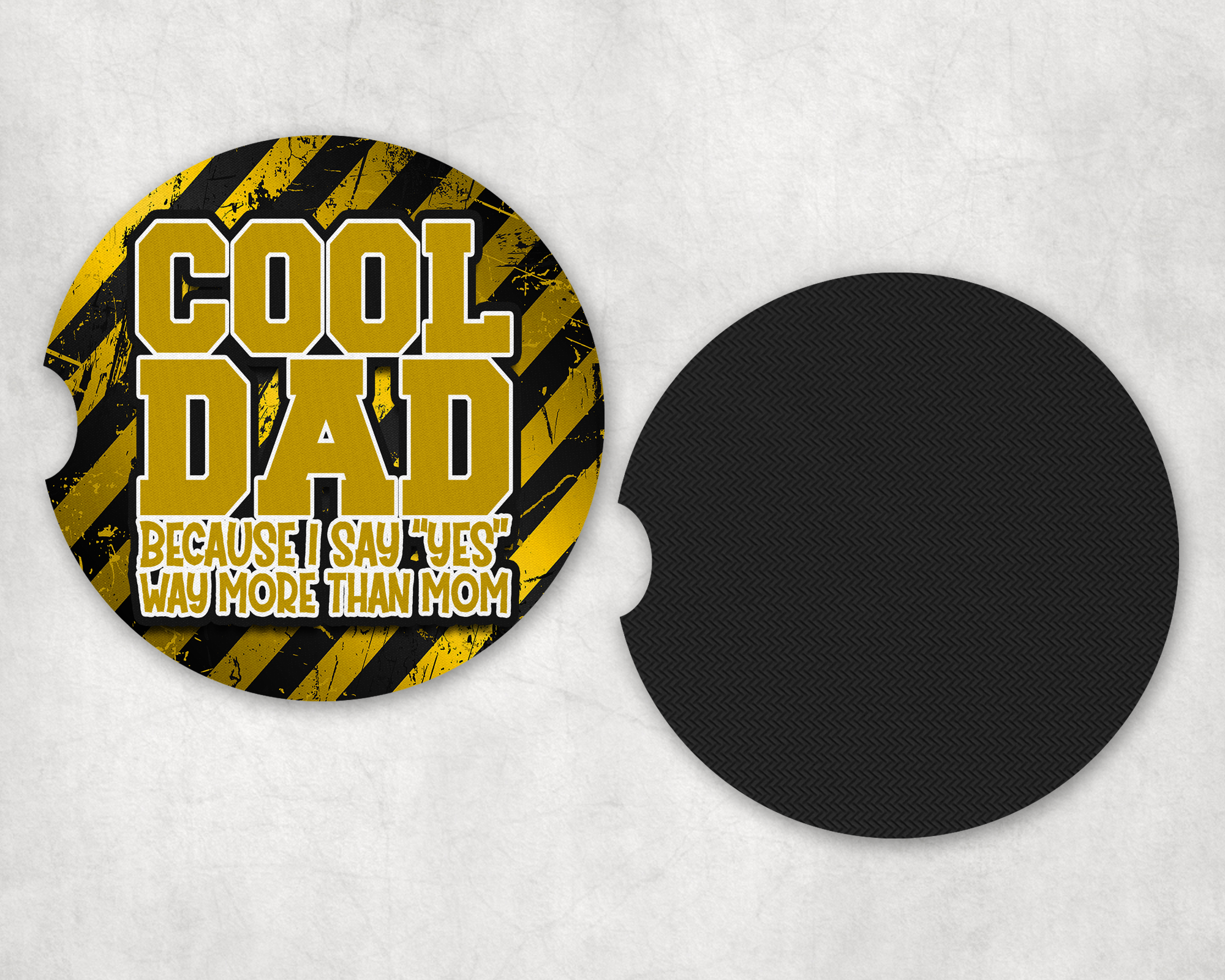 Cool Dad Car Coasters Mockup