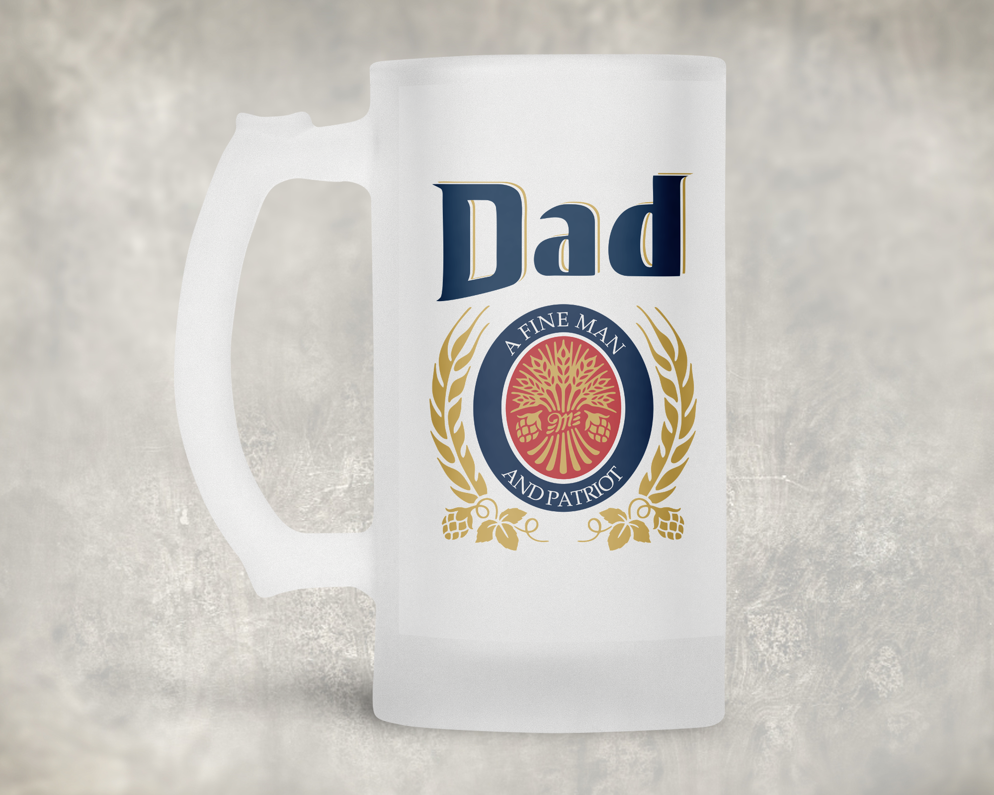 Dad, A Fine Man Beer Mug Mockup