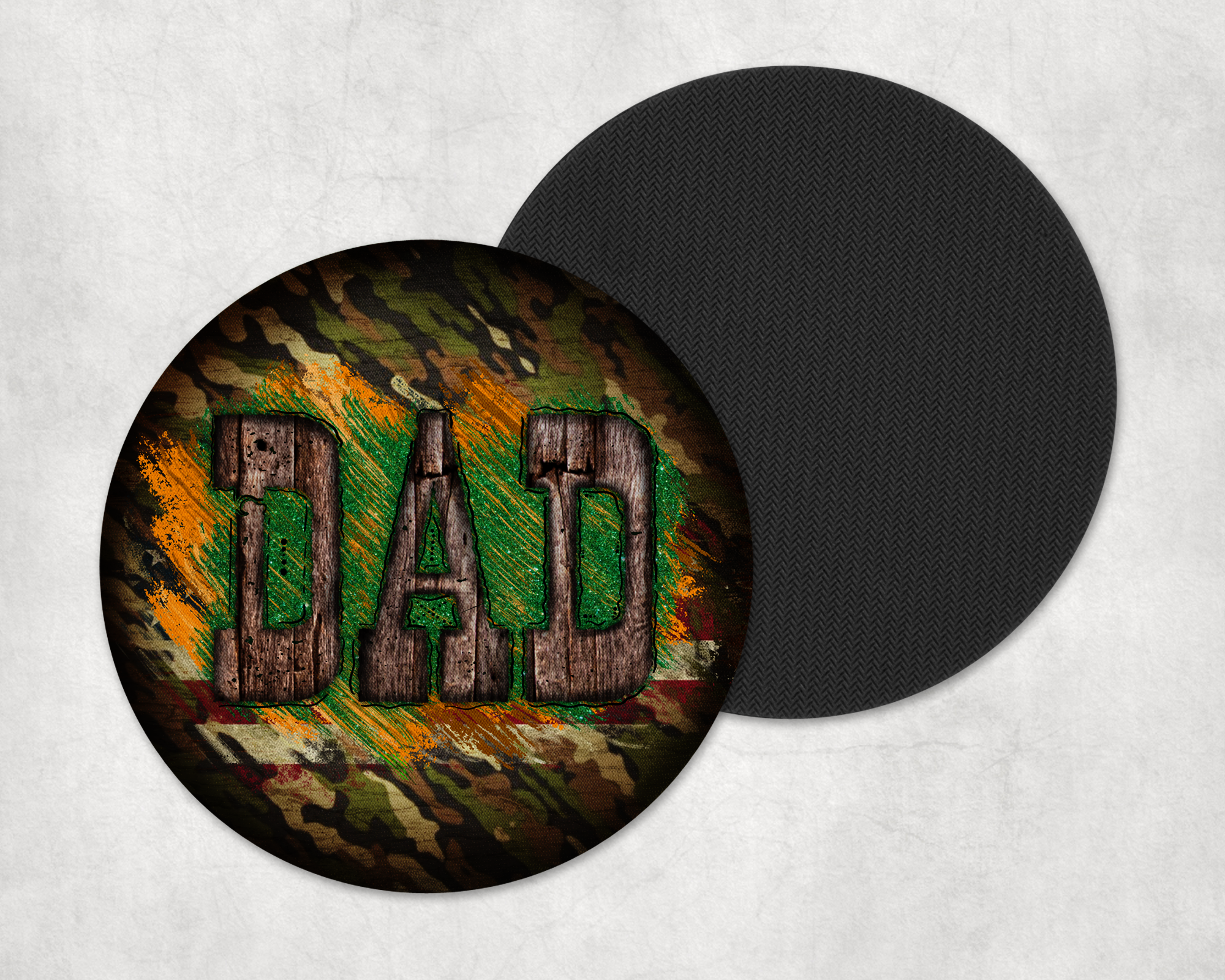 Dad Camo Coasters Mockup