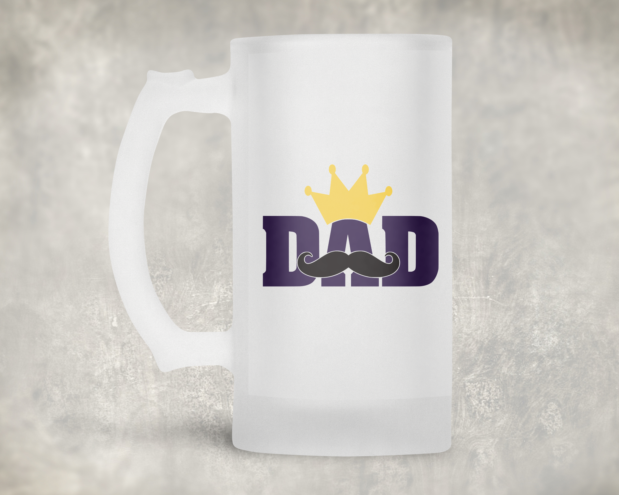 Dad Crown Beer Mug Mockup