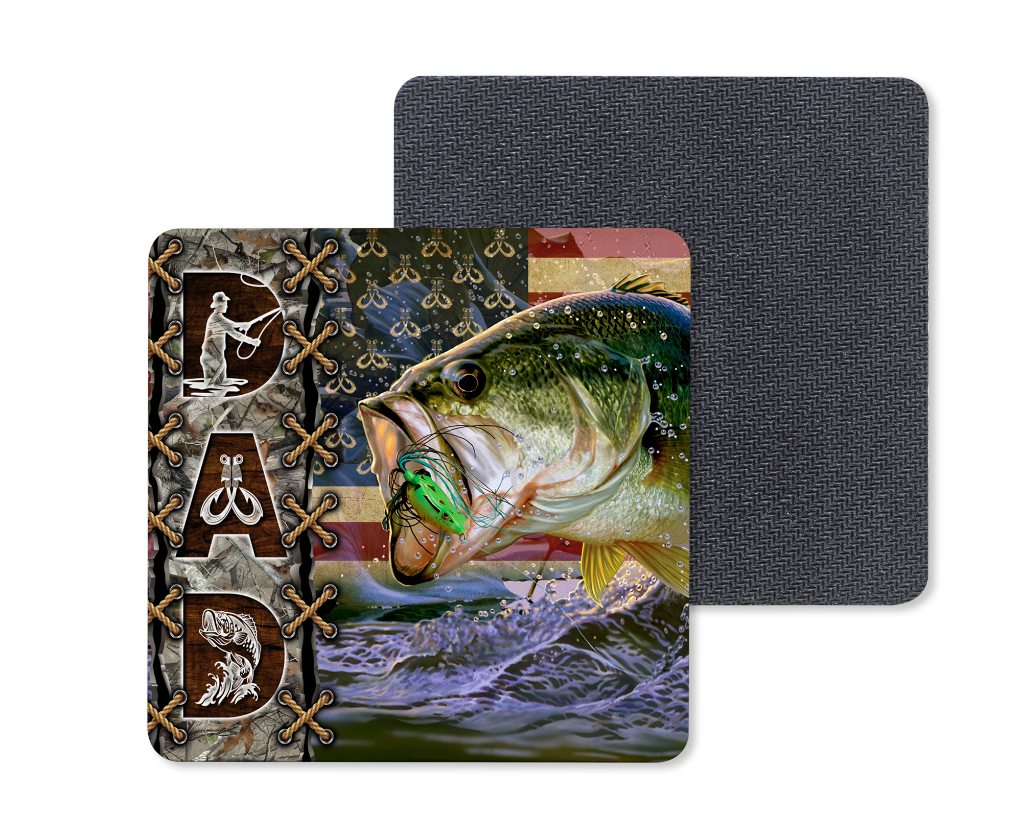 Dad Fishing Coasters Mockup