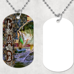 Fisherman Dad Dog Tag Mockup