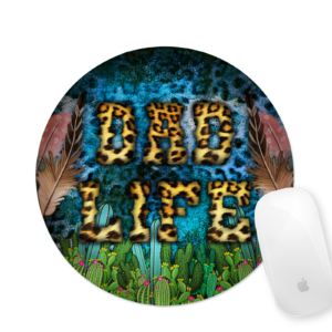 Dad Life Leopard Print Mousepad Mockup