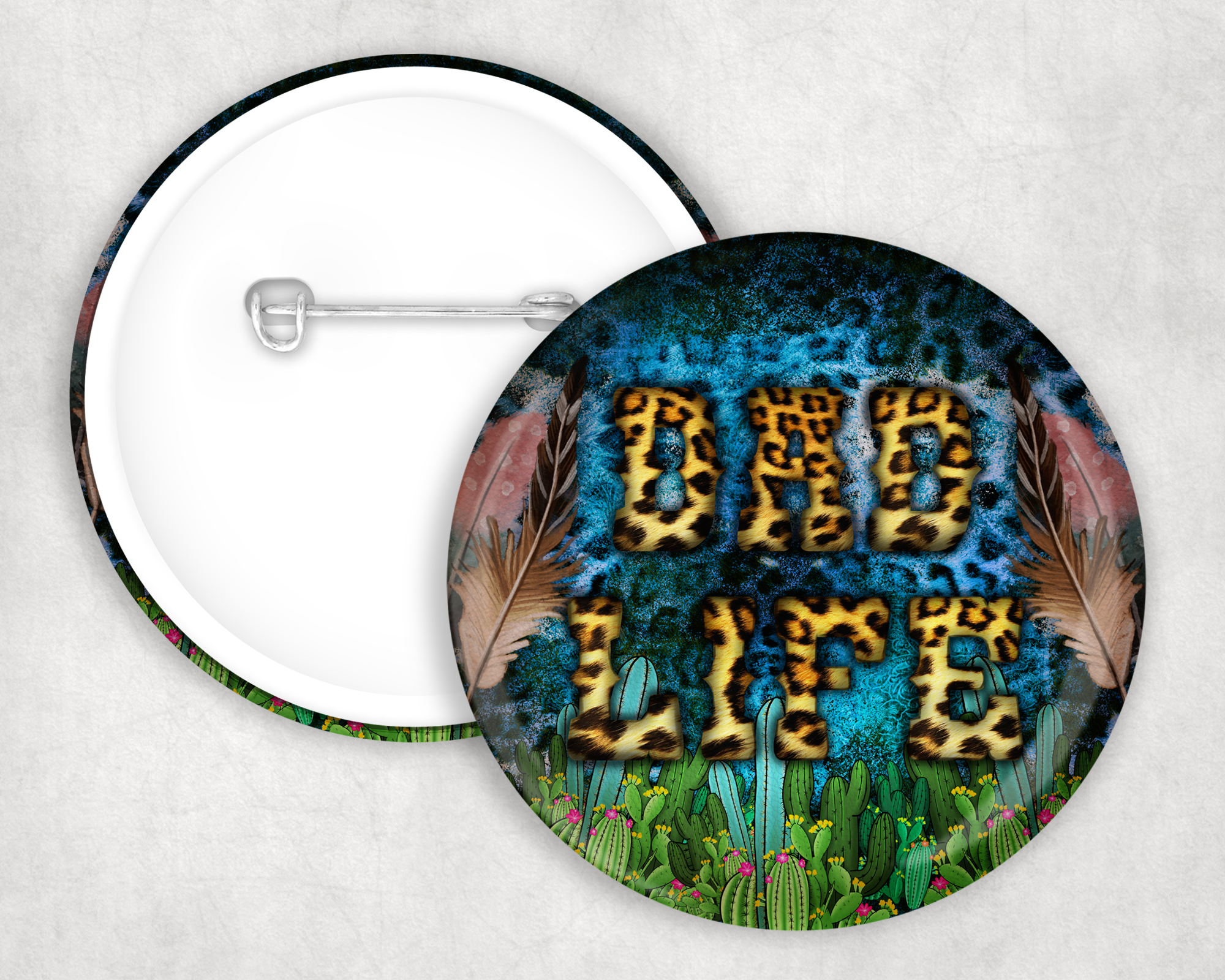 Dad Life Button Mockup