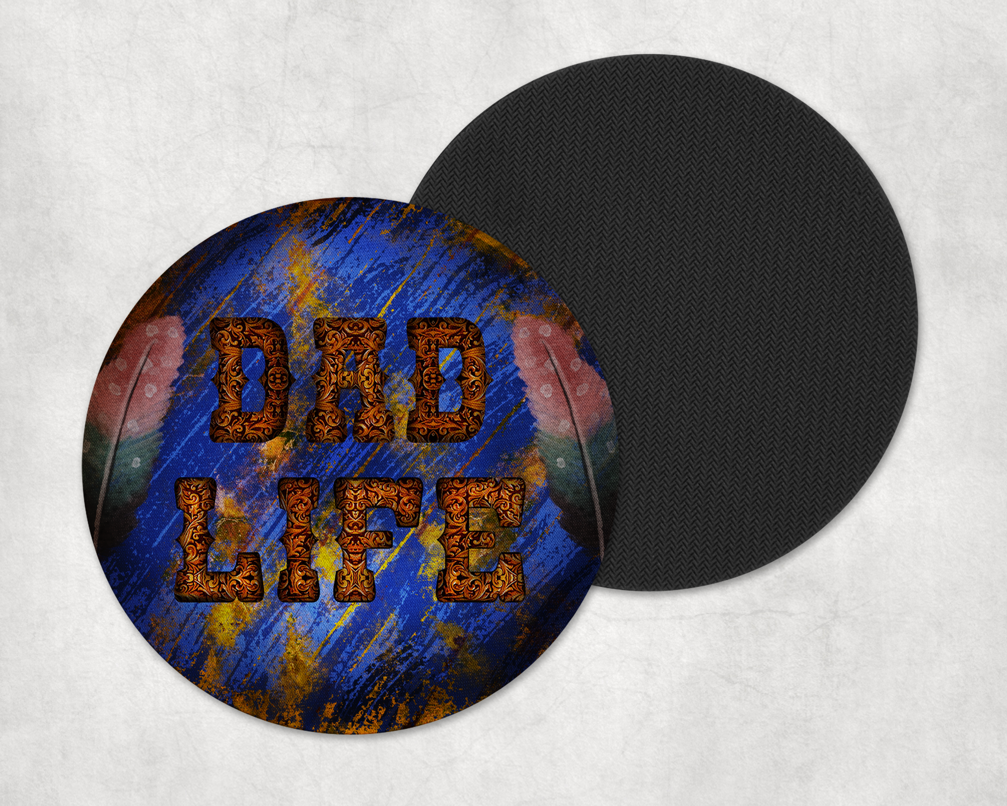 Dad Life Wood Coasters Mockup
