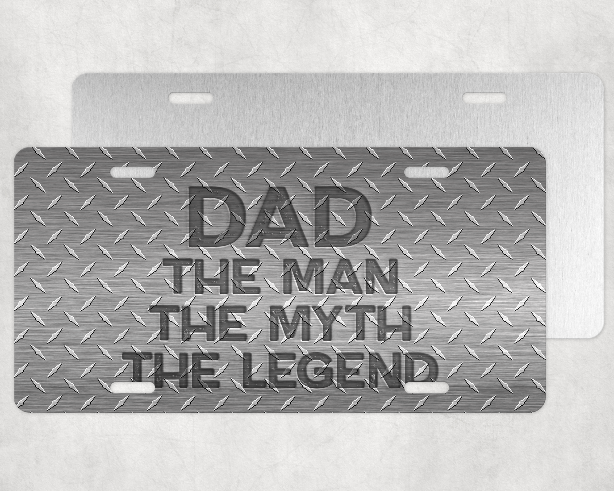 Dad The Man License Plate Mockup