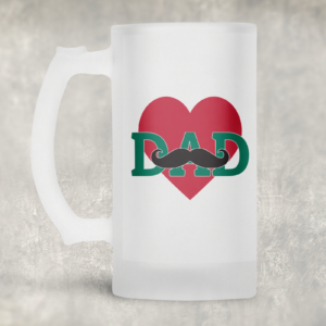 Dad Mustache Beer Mug Mockup