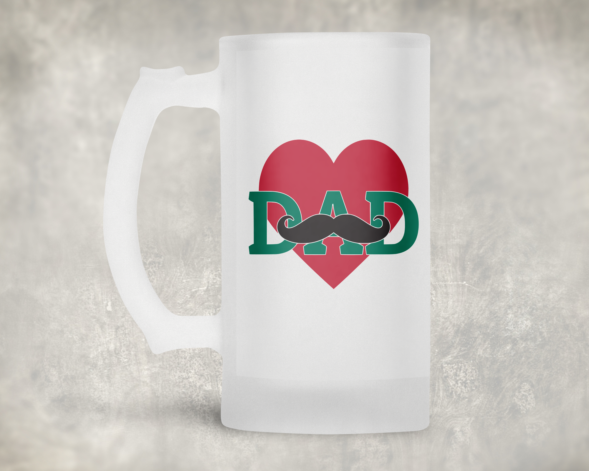 Dad Mustache Beer Mug Mockup