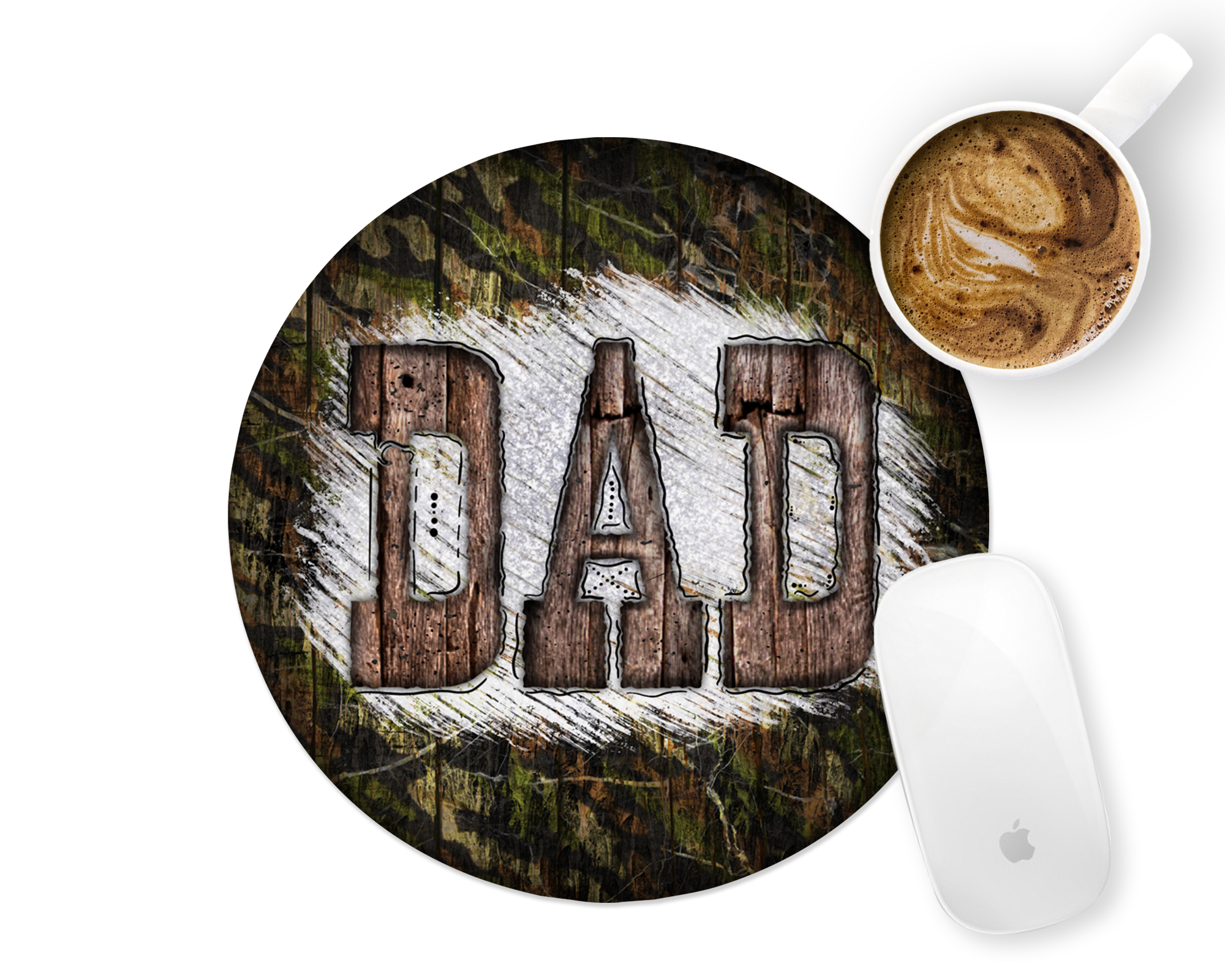 Dad Wood Mousepad Mockup