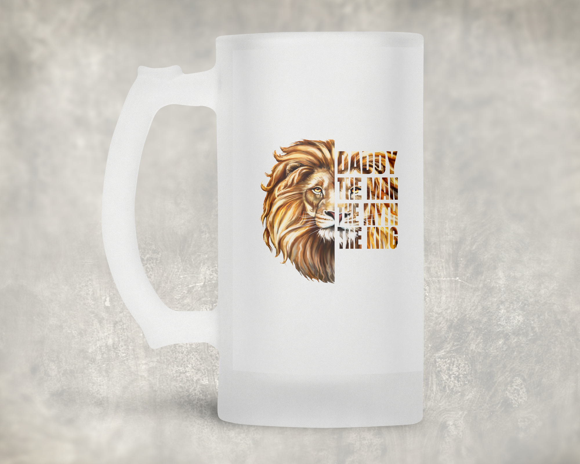 Daddy The Man Beer Mug Mockup