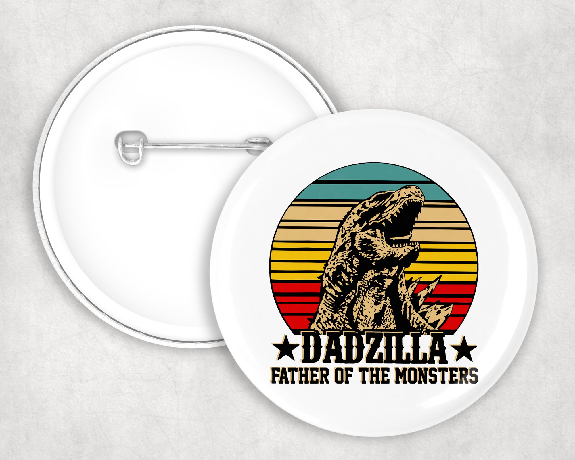 Dadzilla Button Mockup