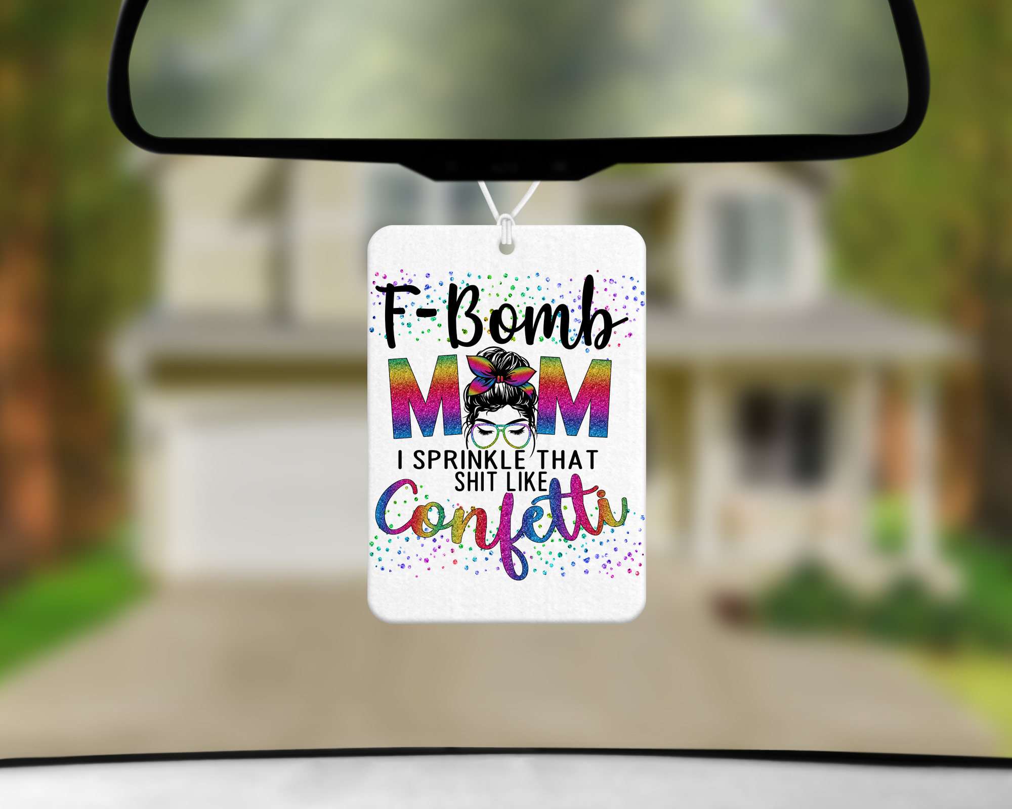 F-Bomb Mom Air Freshener Mockup