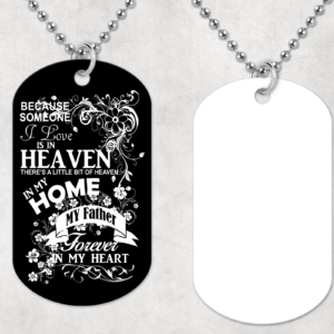 Father In Heaven Dog Tag Mockup