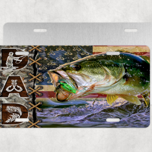 Fisherman Dad License Plate Mockup