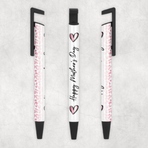 Happy Mother's Day Pink Leopard Ballpoint Pen Mockup