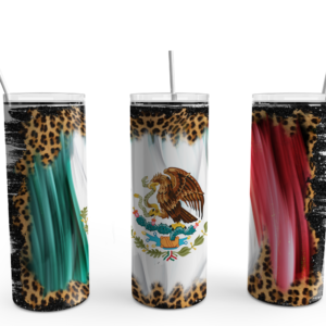 Mexican Flag Tumbler Mockup